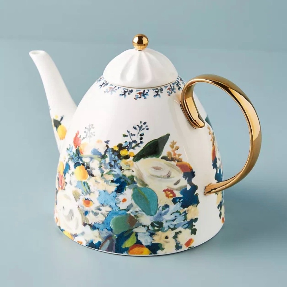 Anthropologie Botanica Floral Teapot Replacement Lid - Replacement LID ONLY, NEW - Picture 2 of 2